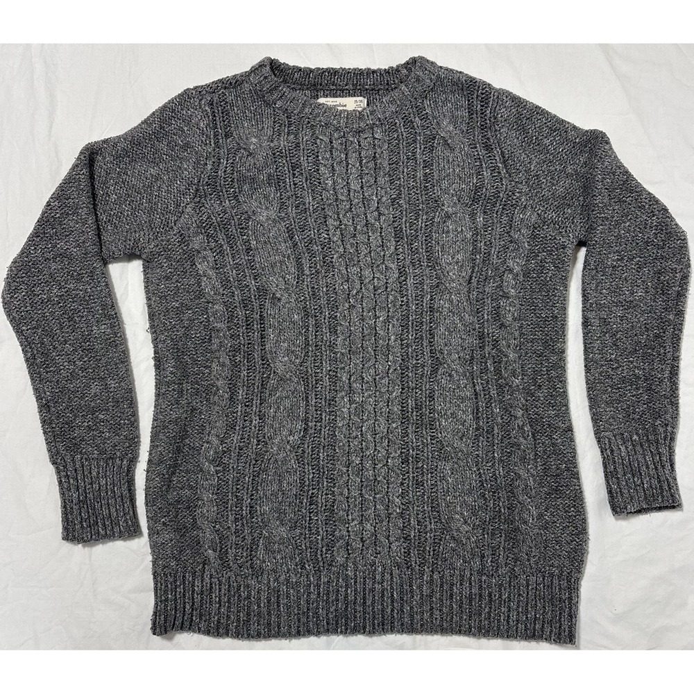 Abercrombie & Fitch Girls Pullover Sweater Charcoal Gray Long Sleeve Knit 15/16